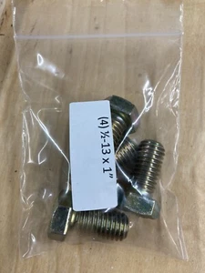 Lotto di (4) bulloni viti a tappo esagonale zinco giallo grado 8 1/2-13-1”. USA - Foto 1 di 3