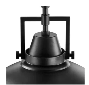 12 in. 1-Light Black Farmhouse Semi-Flush Mount Kitchen Ceiling Light Fixture - Picture 1 of 7