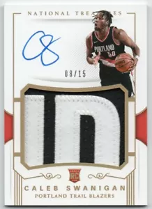 2017-18 National Treasures parche de novatos autógrafos primer fuera de la línea logotipo GU de radiocontrol - Imagen 1 de 2