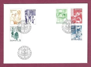 SWEDEN – FDC – 1977 – TRADITIONAL CHRISTMAS - Scott #1225-1230 – SET OF 6 - Picture 1 of 1