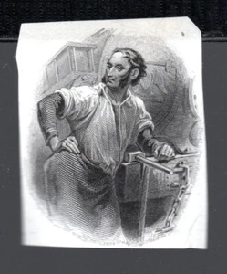 ABNC 'At the Bench' Vignette Proof India on India Intaglio 1800s - Picture 1 of 2