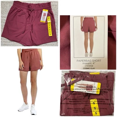 Danskin Women's Paperbag Shorts, 4” Inseam, Cosmic Clay, Sz Small, FAST SHIPPING - Image 1 of 4