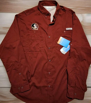 NWT Florida State Seminoles Mens L Columbia PFG Tamiami Fishing Shirt  - Image 1 of 4