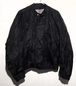 VTG Joe Rocket Black Motorcycle Windbreaker Polyester Jacket XL  Nylon Zip Moto - Picture 1 of 14