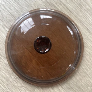 Vision Corning Ware Pyrex 18cm Milk Saucepan Fry Pan Lid - Brown Amber - Picture 1 of 4