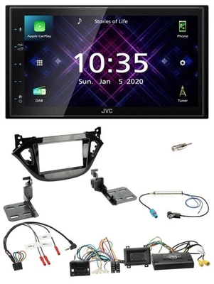 JVC DAB 2DIN Lenkrad Bluetooth USB Autoradio für Opel Adam Corsa E 2017-2019 - Bild 1 von 4