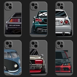Silicone Case For iPhone 15 Pro Max 14 11 12 13 XR XS 8 Cartoon Car Phone Cover - Picture 1 of 19
