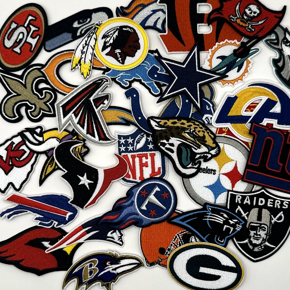 NFL Team Logo Iron On Patches - 35 Choices - You Pick! - Image 1 of 1