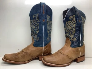 HERREN JB DILLON COWBOY ECKIGE SPITZE BRAUN STIEFEL GRÖSSE 10 D - Bild 1 von 10