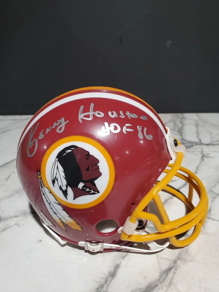Mini capacete autografado KEN HOUSTON "HOF 86" Washington Redskins Kenny Insc certificado de autenticidade - Imagem 1 de 4