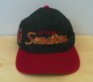 DE COLECCIÓN Ottawa Senators Sombrero Gorra Snap Back Deportes Especialidades Guión Hombres Años 90 - Imagen 1 de 9