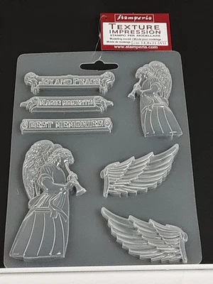 NUEVO Molde para modelar impresión de textura Stamperia 5655 8,5x6 Holiday Angels Foto 1 de 4