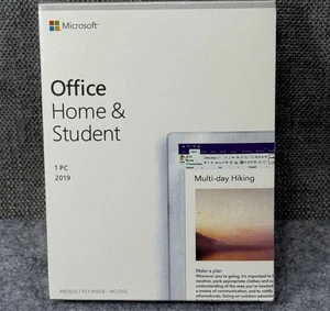 Microsoft Office Home & Student 2019 Eurozone Ony 1 PC Retail Key New Sealed Box - Picture 1 of 1
