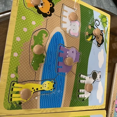 Lot Of 2 Kid craft Wood Puzzles - Image 1 of 2