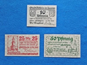 07 115 Notgeld Stadt Idstein im Taunus 10+25+50 Pfg. (Kpl.), ohne Datum (1920) - Picture 1 of 2