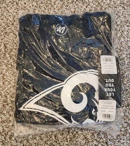 47 Brand NFL Los Angeles Rams Logo Long Sleeve Shirt Blue Size Large - Neu mit Etikett - Bild 1 von 3