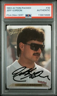 1993 Action Packed Jeff Gordon 32 Auto PSA Authentic - Image 1 of 2