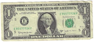 Series 1963 $1 One Dollar BARR NOTE "Poker Hand FULL HOUSE" - Picture 1 of 2