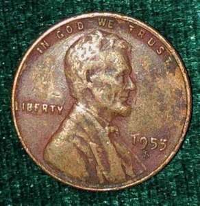 1955 S Lincoln Wheat Penny - Picture 1 of 8