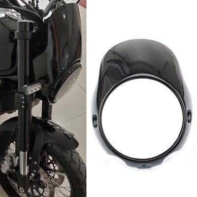 Cubierta de carenado de faros negra de 8" para Triumph BONNEVILLE T100 T120 Thruxton Foto 1 de 4