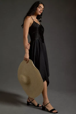 Nuevo con etiquetas Vestido Anthropologie Negro Tirantes Flecos Corpiño MIDI, 4 - $220 ¡NUEVO! Foto 1 de 4