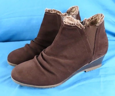 BOTAS TOBILLERAS SPORTO Drapeadas Cuero Borde Piel Sintética ASPECTO HOLGADO talla 8 Foto 1 de 4