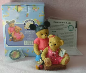 Disney Cherished Teddies Savanah & Mick 2004 Convention 2 firme 707015 nuovo con scatola - Foto 1 di 23