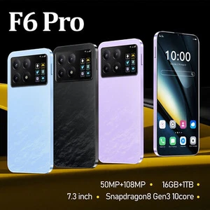 LO ÚLTIMO NUEVO F6 Pro 7.3 pulgadas 16GB+1TB Android 5G red red global teléfono inteligente - Imagen 1 de 24