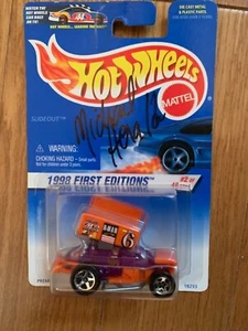 Hot Wheels 1998 Slideout Sprint car signed HW Graphic designer Michael Heralda - Picture 1 of 2