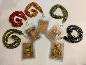 Pokemon BLING Necklace Birthday Party Pack - Pikachu Charizard Set - Picture 1 of 12