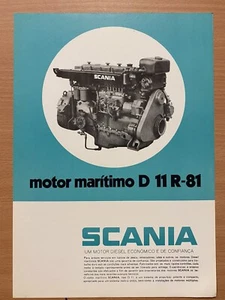 1976 Scania Maritime Motor D 11 R-81 original Brazilian sales brochure - Bild 1 von 12