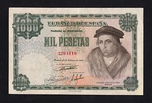 F.C. 1000 PESETAS 1946 , SIN SERIE , MBC+ , CON TODO SU APRESTO . - Foto 1 di 2