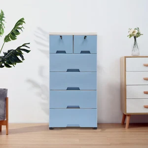 Plastic Storage Dresser Bedroom 6 Drawer Clothes Organizer Tower Cabinet Office - Picture 1 of 29