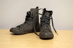 LEVI STRAUSS WOMENS HIGH TOP CANVAS SNEAKERS SKATEBOARD SHOES SIZE 10 GRAY - Picture 1 of 10