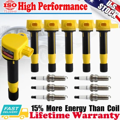 6X Ignition Coils + 6X Spark Plugs For 2009-2015 Honda Pilot Odyssey Acura UF603 - Image 1 of 4