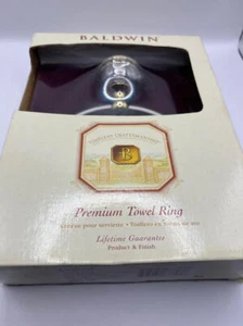 Images by Baldwin Laguna Satin Nickle & Polished Brass Towel Ring 3544-1263 New - Picture 1 of 5