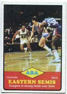 1973-74 Topps #205 ABA Eastern Semis Carolina Cougars vs. New York Nets - Picture 1 of 2