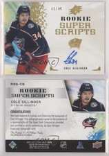 2021-22 SPx Rookie Superscripts Gold /49 Cole Sillinger #RSS-CS Rookie Auto RC
