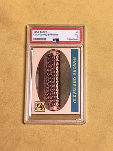 1958 Topps #9 Browns Team PSA Graded (Jim Brown RC…) Football Card *CgC605*