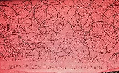 Cotton Fabric 18" x 22" Red with Black Circles Mary Ellen Hopkins for SSI - Image 1 of 4
