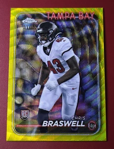 Chris Braswell 2024 Topps Chrome Yellow Wave Refractor RC #246 01/75 first Print - Picture 1 of 3