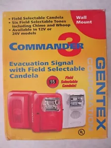 Gentex GES3-12PWW Strobo di evacuazione bianco montaggio a parete basso profilo 12 VDC SPEDIZIONE VELOCE - Foto 1 di 10