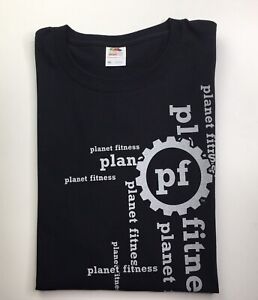 Planet Fitness Gears Black Logo T Shirt Mens 3XL Workout Gym