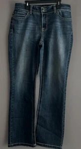 Nine West Annette Jeans Thick Stitched Button Flap Pockets Women's Size 8 31x29 - Picture 1 of 15