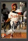 1996 Fleer #214 Reggie Taylor Martinsville Phillies Card Signed Autograph (F62)