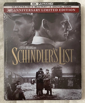 Schindler’s List Steelbook 4k UHD + Blu-ray + Digital 30th Anniversary Edition - Image 1 of 4
