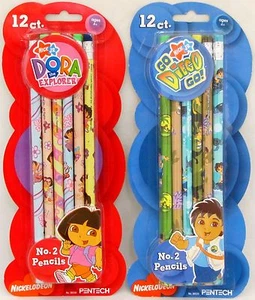 Dora the Explorer 12 Pack Pencils Go Diego Go School Nick Jr Party Favors - Picture 1 of 8
