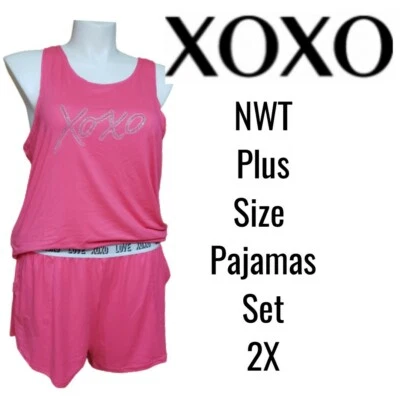 Nuevo con etiquetas Conjunto de pijama Xoxo talla grande 2X Bling Foto 1 de 4