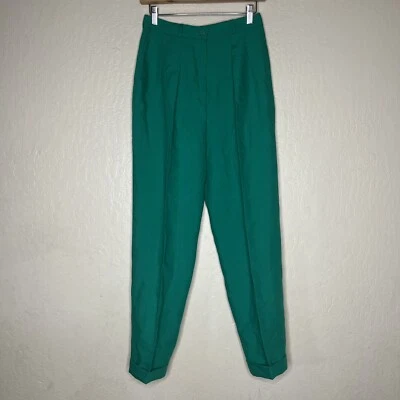 Vintage Le Painty Paris France Designer Green Straight Leg Pants  Womens Size M - Image 1 of 4