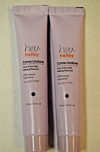 2X Hey Honey Come Undone Face & Eye Daily Make Up Remover, 100% Natural Lot of 2 - Picture 1 of 1